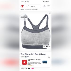 Lot of 3 champion molded cup sports bras